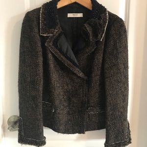 PRADA alpaca/wool cropped jacket